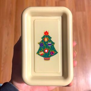 Christmas tree plastic soap dish
